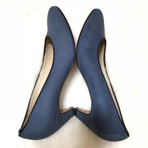 Vtg Ellen Tracy Blue Pumps Classic Work Office Heels Elegant Size 7